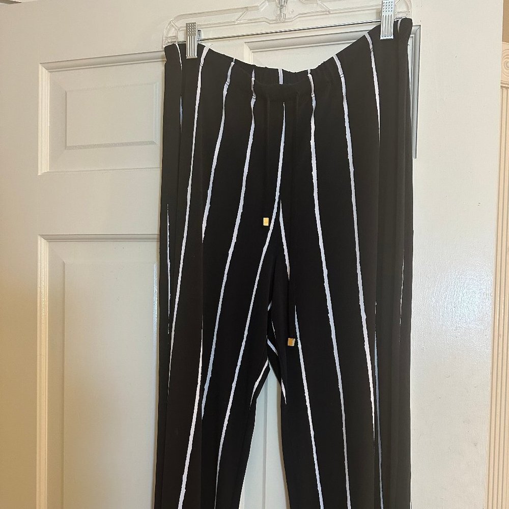 Black Pants with White Stripes